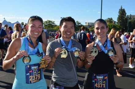 Me, Patrick and Jenn with our Disneyland and Coast to Coast medals!