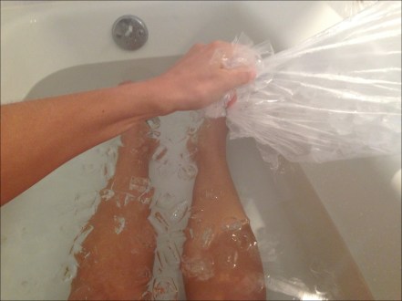 Ice Bath Adding Ice